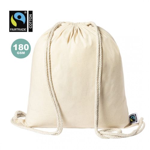 Fairtrade cotton drawstring bag - Image 1
